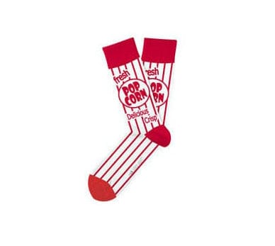 Red & White Movie Night Socks - Big