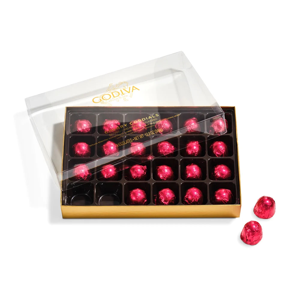 Godiva Cherry Cordial Dark Chocolate Gift Box, 24-Piece – Banner's