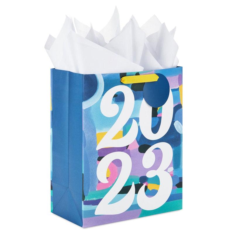 13" 2023 Large Graduation Gift Bag With Tissue Paper