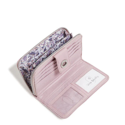 RFID Turnlock Wallet - Hydrangea Pink