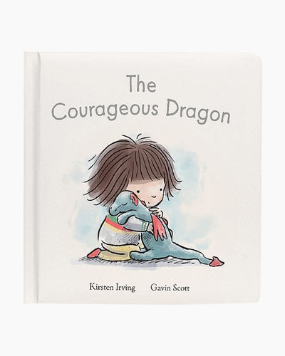 Children's book cover, "The Courageous Dragon