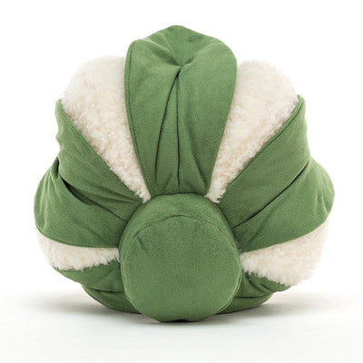 Stuffed cauliflower with green leaves