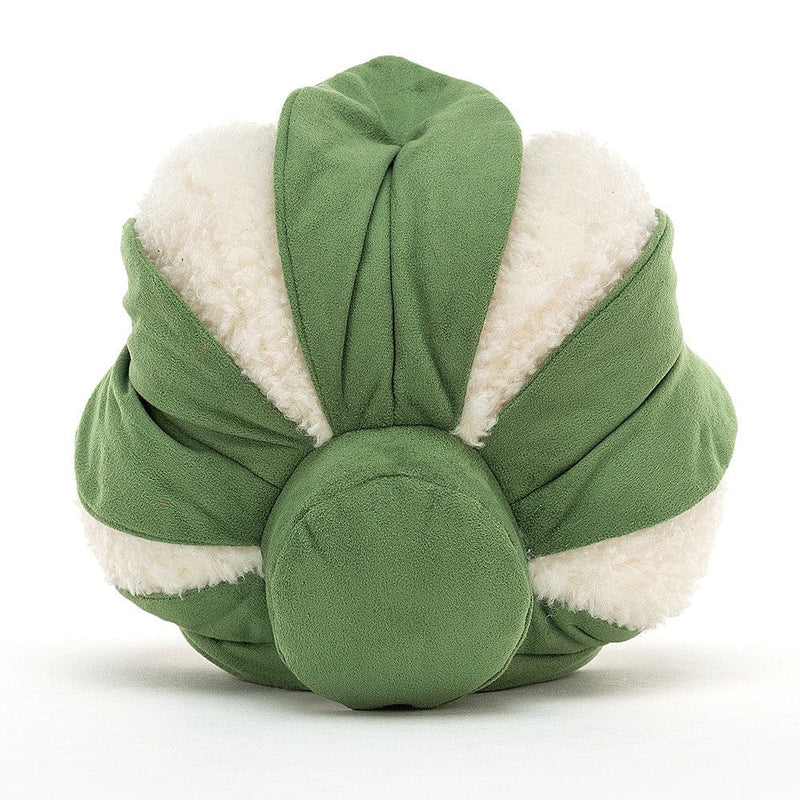Stuffed cauliflower with green leaves