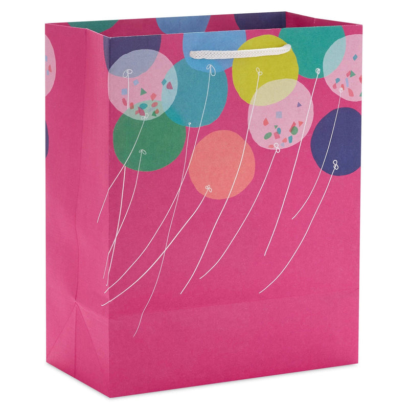 9.6" Balloons on Magenta Medium Gift Bag