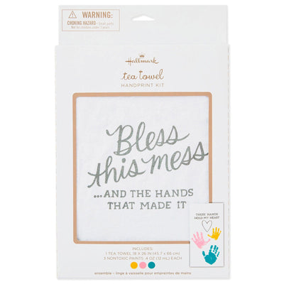Bless This Mess Tea Towel Handprint Kit