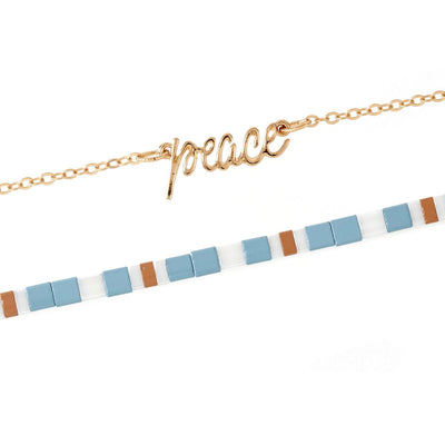 Peace Double-Strand Necklace