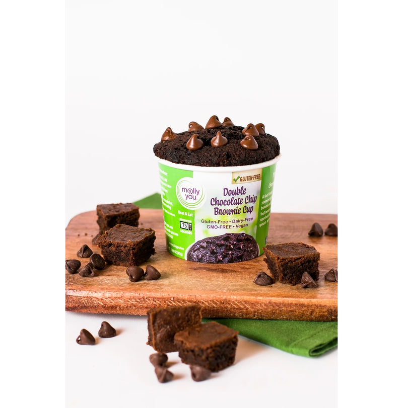 Gluten-Free Double Chocolate Chip Brownie Cup