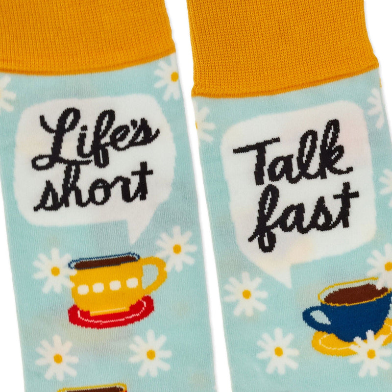 Gilmore Girls Talk Fast Crew Socks