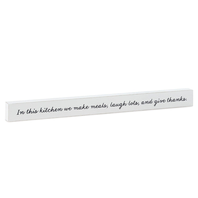 In This Kitchen Wood Quote Sign, 23.5x2