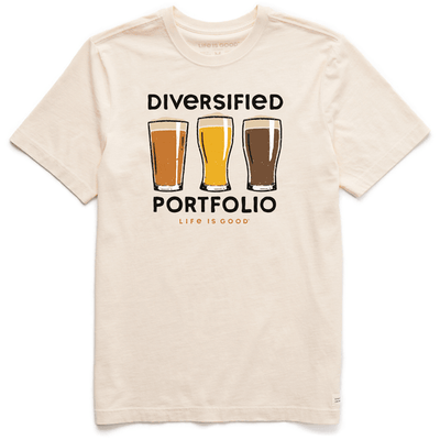 Diversified Portfolio Beer Short Sleeve Tee, Men's - Putty White