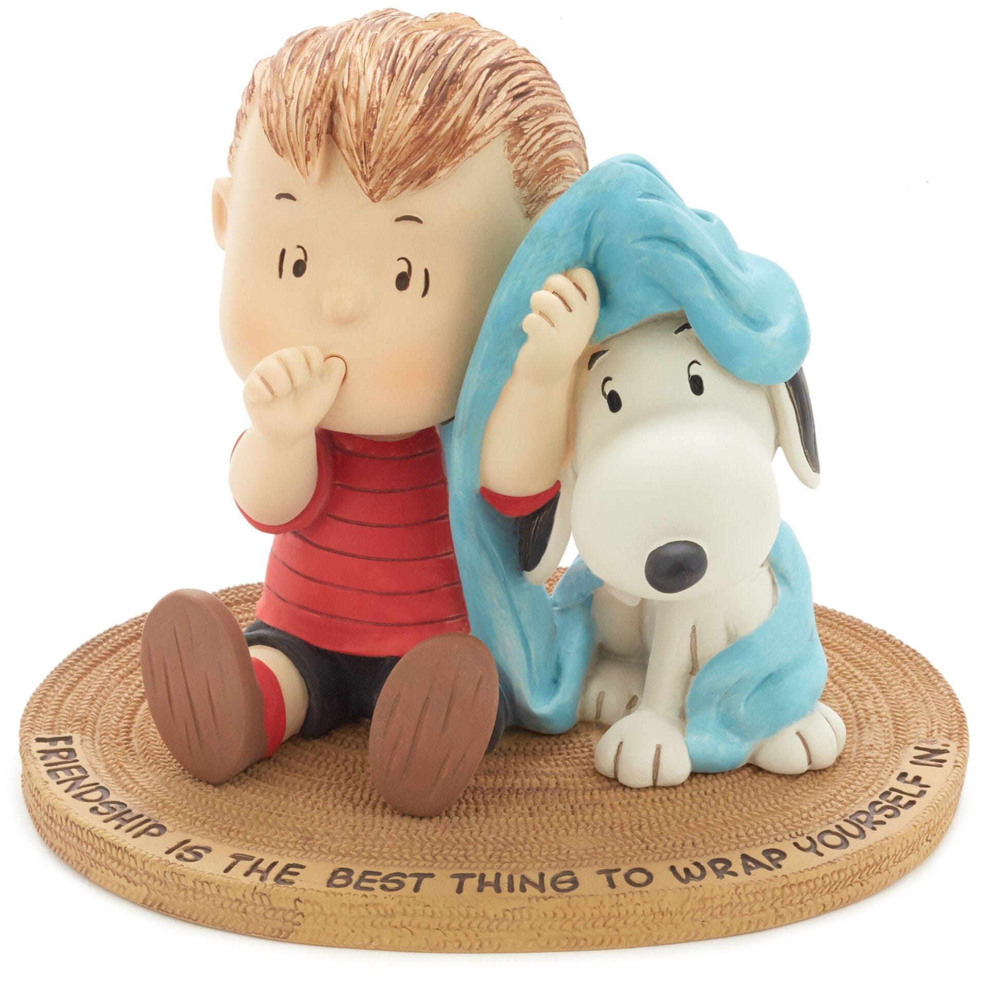 最旬トレンドパンツ Peanuts® Linus and Snoopy Wrapped in Friendship Mini Figurine, 3.88 コレクション