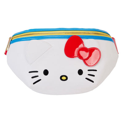 White Hello Kitty fanny pack with a red bow