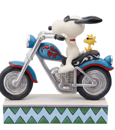 Snoopy and Woodstock Riding Motorcycle
