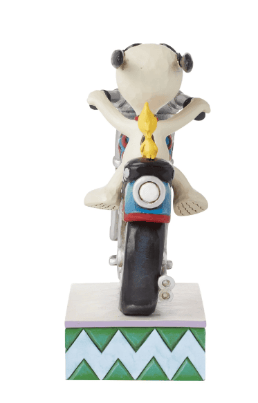 Snoopy and Woodstock Riding Motorcycle