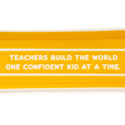 Teachers Yellow Pencil-Shaped Trinket Dish