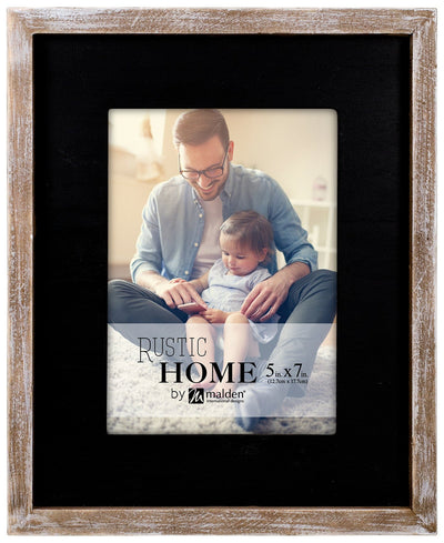 Rustic Home Black Mat Frame - 5x7 with a black wood mat.