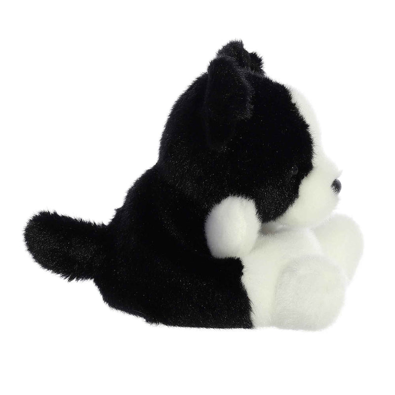 Black and white Steiff Teddy Bear with stitched eyes and smile