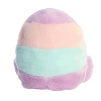 White plush Easter egg with a smiling face
