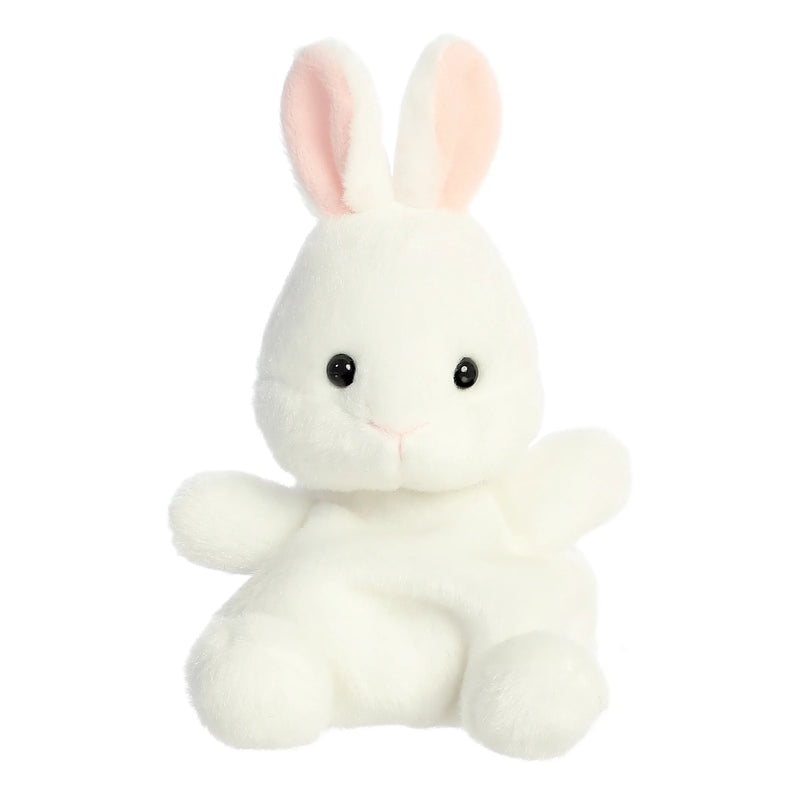 White plush bunny rabbit with pink ears
