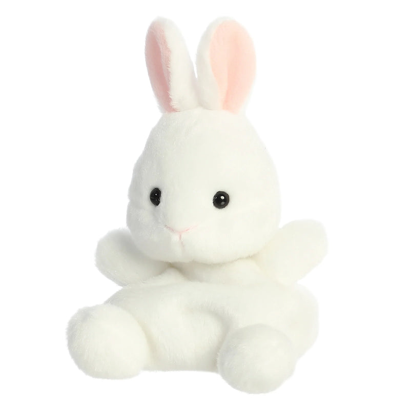 White plush bunny rabbit with pink ears