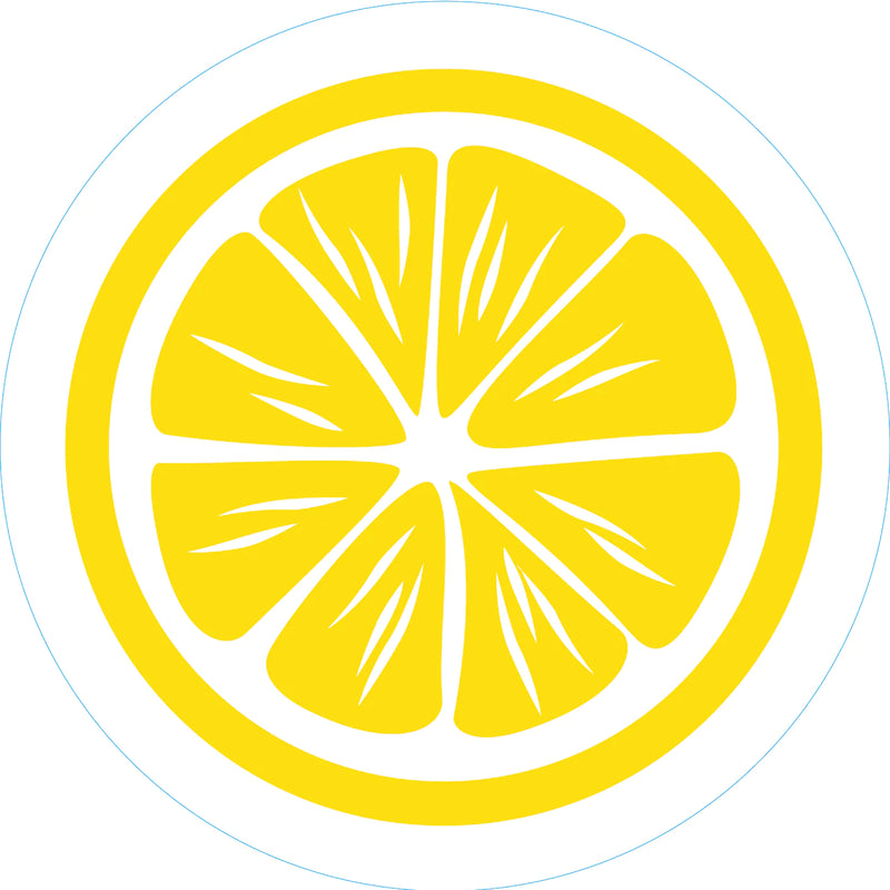 Yellow circle icon with a white outline, resembling a lemon slice