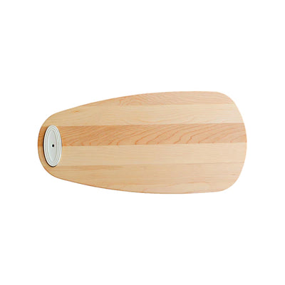 Rectangular wood cutting board for food prep