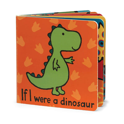 Dinosaur!  Happy, bold and easy to hold, this board book is full of jurassic spark!