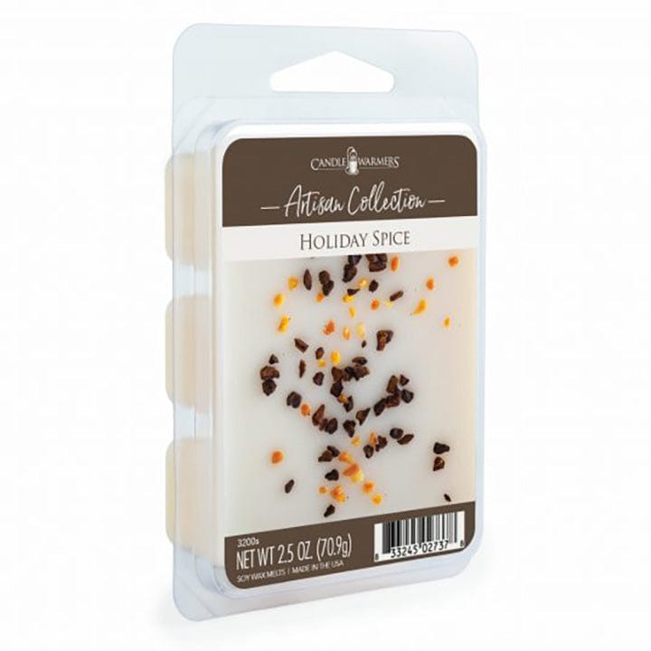 Holiday Spice Artisan Wax Melts with Hand-applied decorative element makes this melt unique and beautiful.