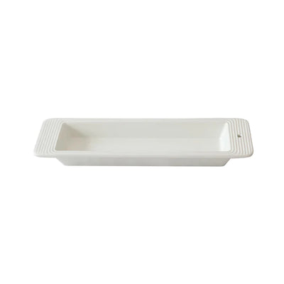 Rectangular white serving tray