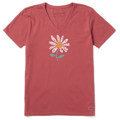 Superpowers Daisy Short Sleeve Vee - Women's - Faded Red