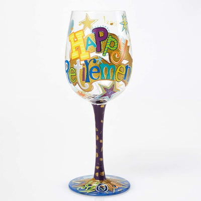 Happy Retirement Wine Glass, Shipped in a Beautiful, Decorative Gift Box