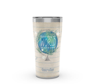printed teacher's change The world uses plant-based inks directly on the stainless surface of drinkware.