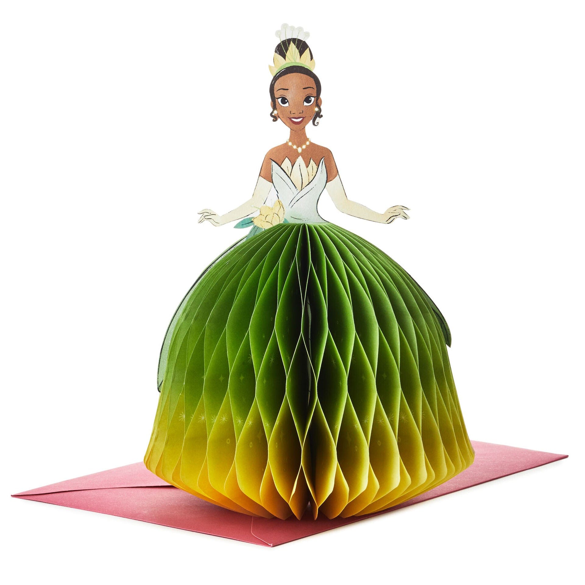open lace back dress Hallmark Disney Tiana Quilled Paper Greeting Card – Banner's Hallmark main image 1