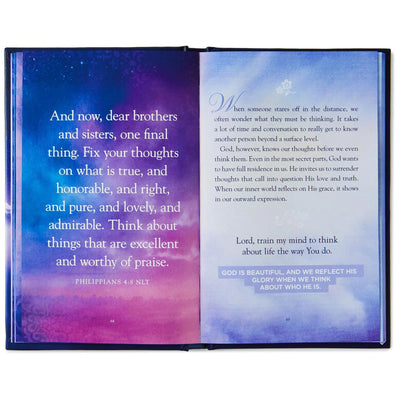 Book titled "Peaceful Promises for Restful Sleep" with 100 Bible verses for a peaceful night's rest and spiritual relaxation.

