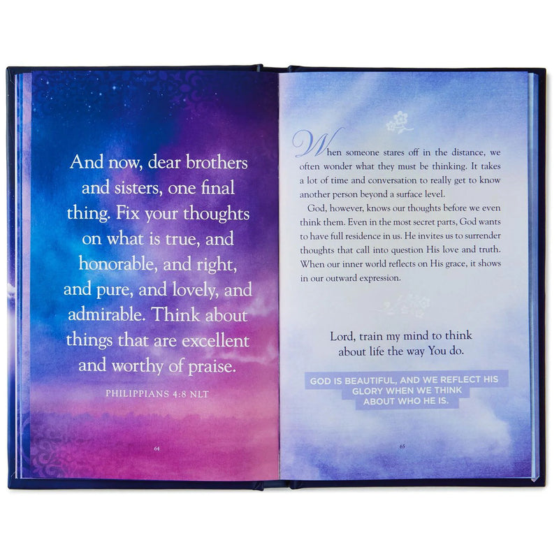 Book titled "Peaceful Promises for Restful Sleep" with 100 Bible verses for a peaceful night&