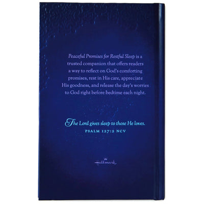 Book titled "Peaceful Promises for Restful Sleep" with 100 Bible verses for a peaceful night's rest and spiritual relaxation.


