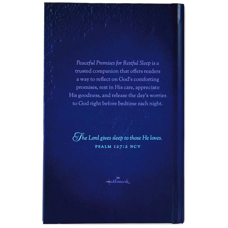 Book titled "Peaceful Promises for Restful Sleep" with 100 Bible verses for a peaceful night&
