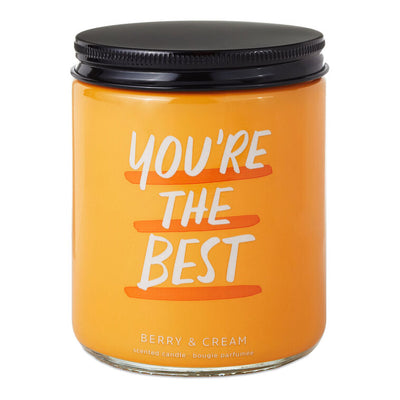 You're the best berry and cream scented jar candle, 7 oz.