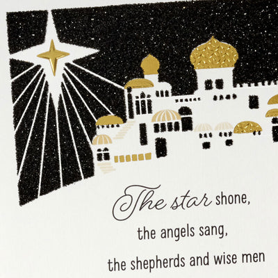 Peace and Joy Bethlehem Scene Boxed Christmas Cards, Pack of 16