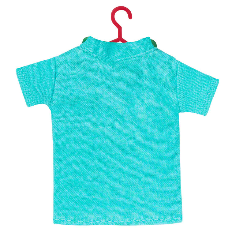 Teal fabric scrubs ornament with snowman and Christmas lights, stethoscope detail, honoring healthcare workers

