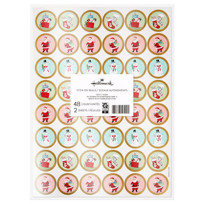 Nostalgic Winter Icons Round Christmas Seals, 2 Sheets