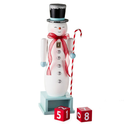 Snowman Christmas Countdown Nutcracker Figurine, 15"