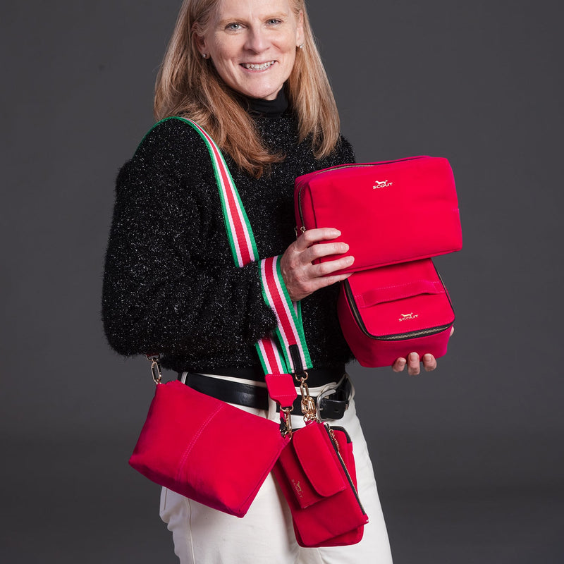 2-Way Toiletry Bag - Pink Velvet