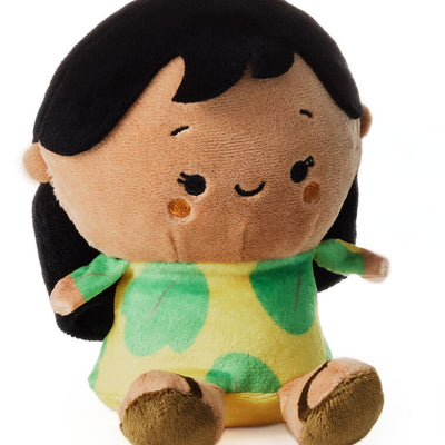 Disney plush Lilo and Stitch with magnets and sound feature, connected as a soft stuffed toy duo for best friends.
