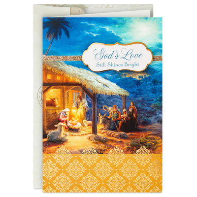 Thomas Kinkade Manger Scene Religious Boxed Christmas Cards, Pack of 12