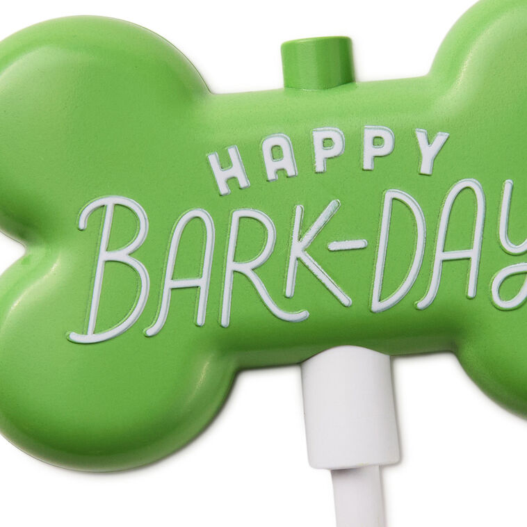 Happy Barkday Candle Holder Cake Topper