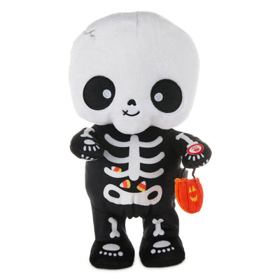 Trick or treat skeleton plush with sound and motion, 10"