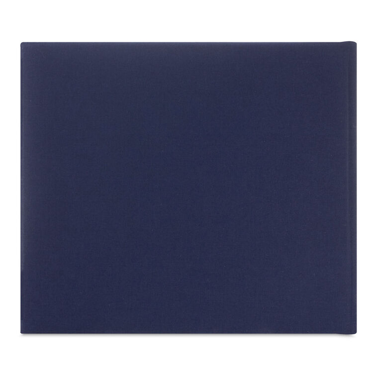 Gold on Navy Linen Customizable Guest Book