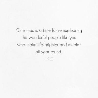 Christmas Tree on Gold Boxed Christmas Cards, Pack of 16