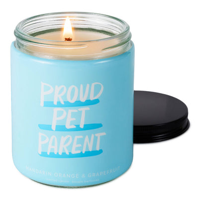 Proud pet parent mandarin orange and grapefruit scented jar candle, 7 oz.
